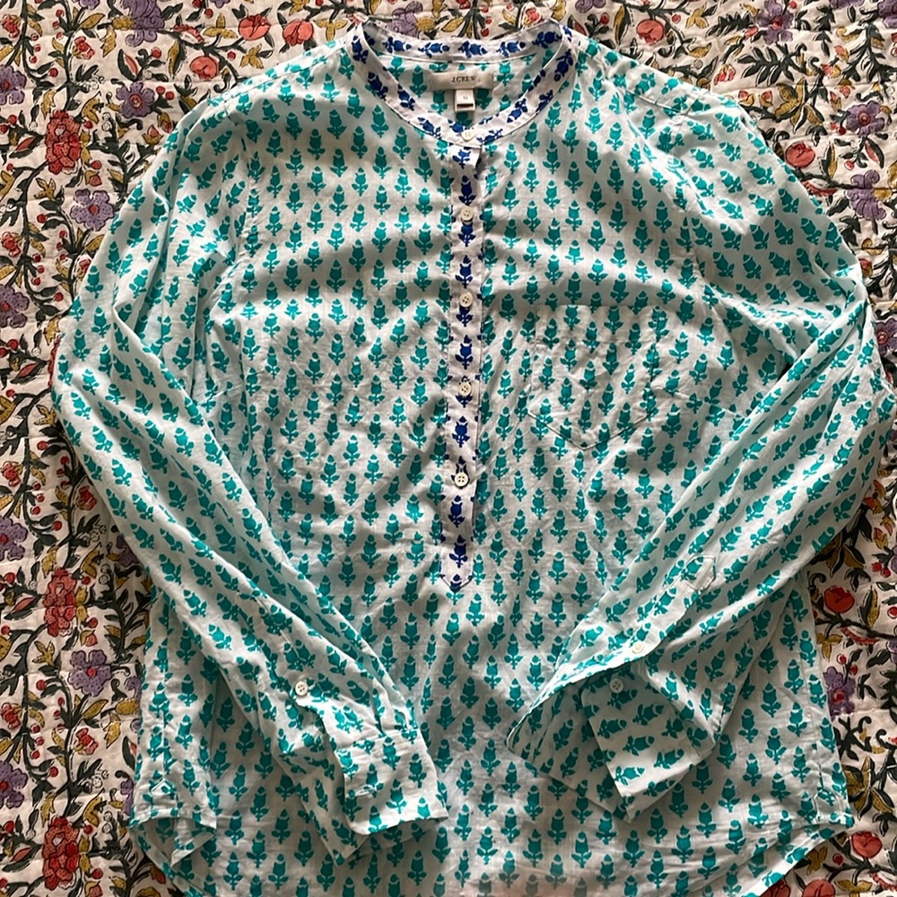 J.Crew block print blouse - M/10